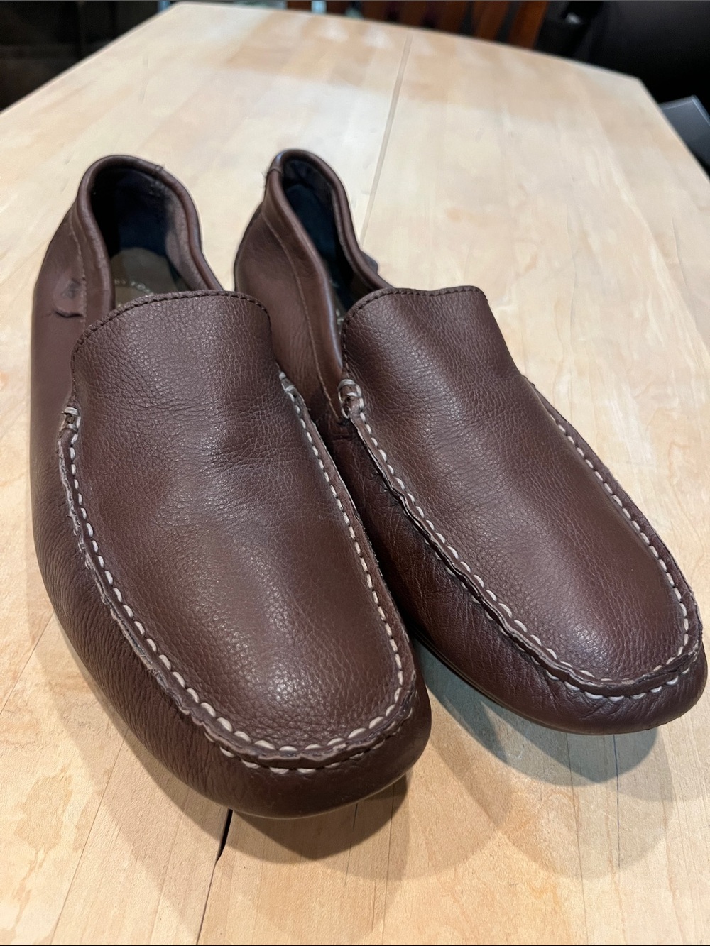Sperry Top-Sider Wave Driver Brown Leather Slip-On Loafers size 12 men’s